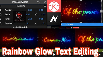 Rainbow 🌈 Multiple Colour Glow Text Editing Tutorial Vedio Easy Step with #kinemaster #NodeVideo