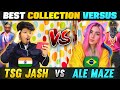 TSG Jash Vs Ale Maze || India 🇮🇳 Vs Brazil 🇧🇷 Who Has The Richest Collection - Garena Free Fire