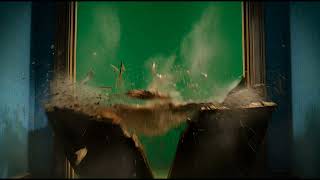 Exploding door effect on chroma key 2