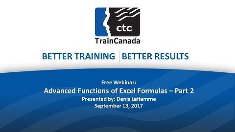 Advanced Functions of Excel Formulas - Part 2