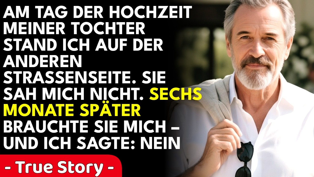 An dem Tag, an dem meine Tochter Erich heiratete, stand ich auf der anderen Straßenseite des Standesamts – mit zwei Bahntickets in der Hand, die sie nie zu sehen bekam. Sechs Monate später rief...