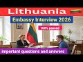 Litauen Arbeitsvisum Botschaftsinterview Fragen Und Antworten 2026