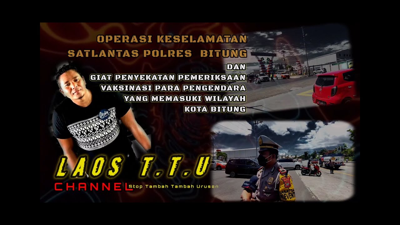 bersama satlantas polres bitung.. operasi keselamatan.. masih ada yang mel4nggar