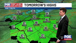 Tracking warming temperatures as rain lingers outside Upstate