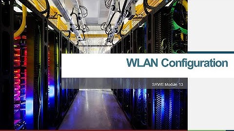 SRWE M13 WLAN Configuration