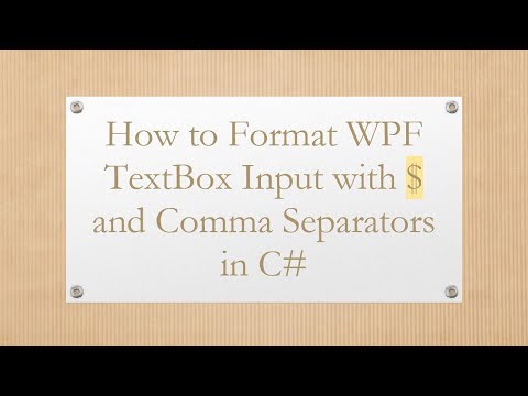 How to Format WPF TextBox Input with $ and Comma Separators in C#