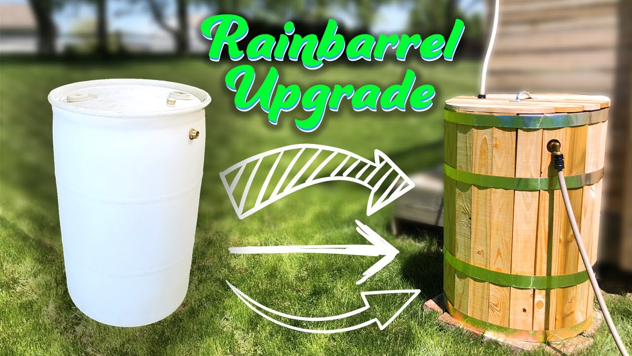 How to Make a Rain Barrel that Looks Natural in your Yard YouTube