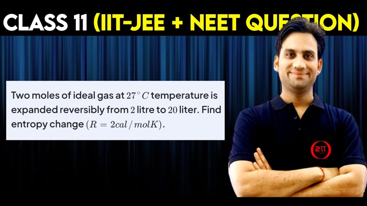 2 moles of ideal gas at 27 °C temperature is expanded reversibly from 2 ...