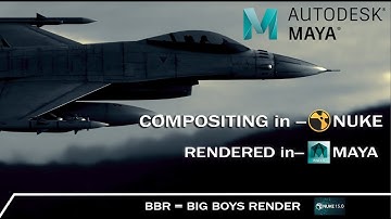Nuke CGI Compositing | jet plane Thrust Simulation | Render in Maya 🔥