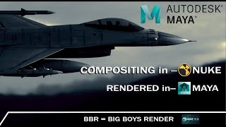 Nuke CGI Compositing | jet plane Thrust Simulation | Render in Maya 🔥
