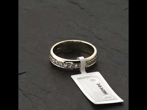 Video: Auksinis žiedas su Briliantais "Deimantinė Juostelė 2"