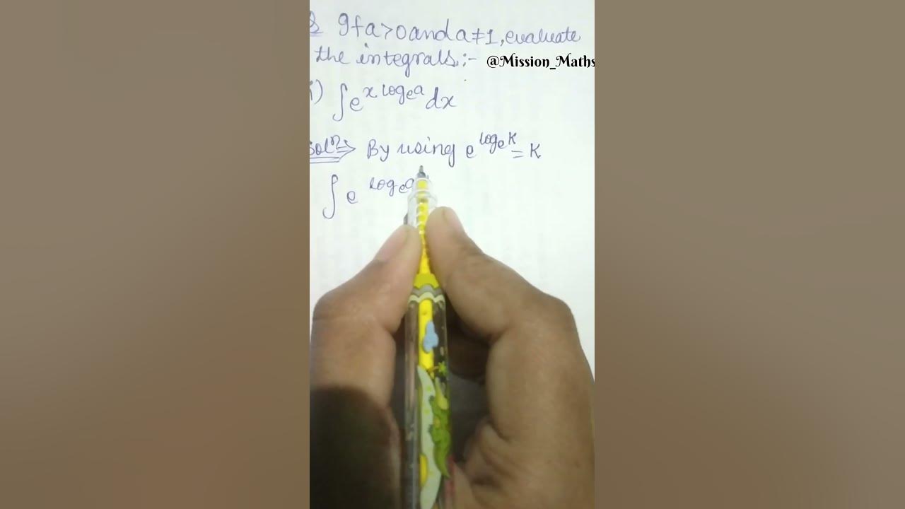 integrate-e-x-log-a-base-e-class12maths-integration-youtubeshorts