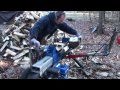 Powerhorse log splitter with custom made dual 4-way wedge