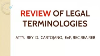 Real Estate Brokers' Exams Review Of Legal Terminologies Part 1 #realestatebroker #realestatetips