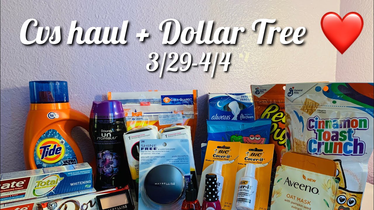 CVS/Dollar Tree Couponing Haul [3/29-4/4] - YouTube