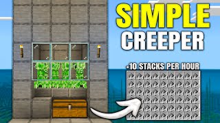 Simple Creeper Gun Powder Farm in 1.21 Minecraft Bedrock - MCPE - Xbox - PS - Switch - PC