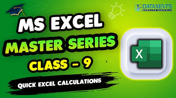 Quick calculations in Excel (Educational video) by Dataxents I Excel master series I Latest Lecture
