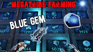 MegaTribe Life - Blue Gem Farming Almost Got Killed UNLUCKY Ark PvP
