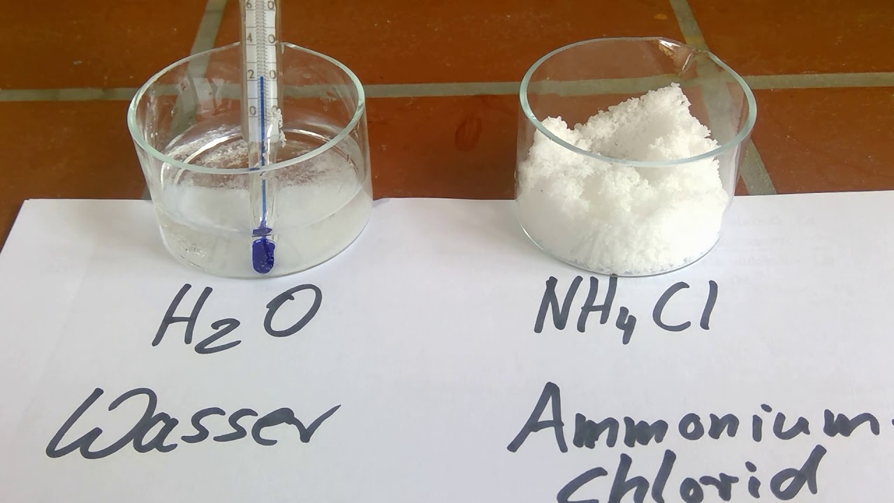 Ammoniumchlorid In Wasser Reaktionsgleichung