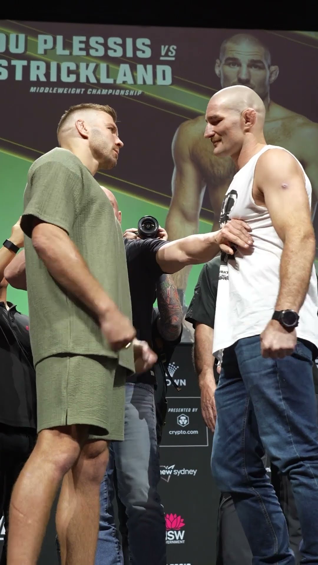 this faceoff was tense ? #UFC312