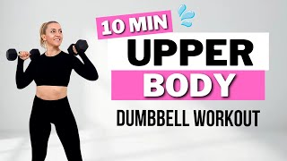 10 min STANDING ARM WORKOUT - with Dumbbells All Standing No Squats No Lunges No Pushups