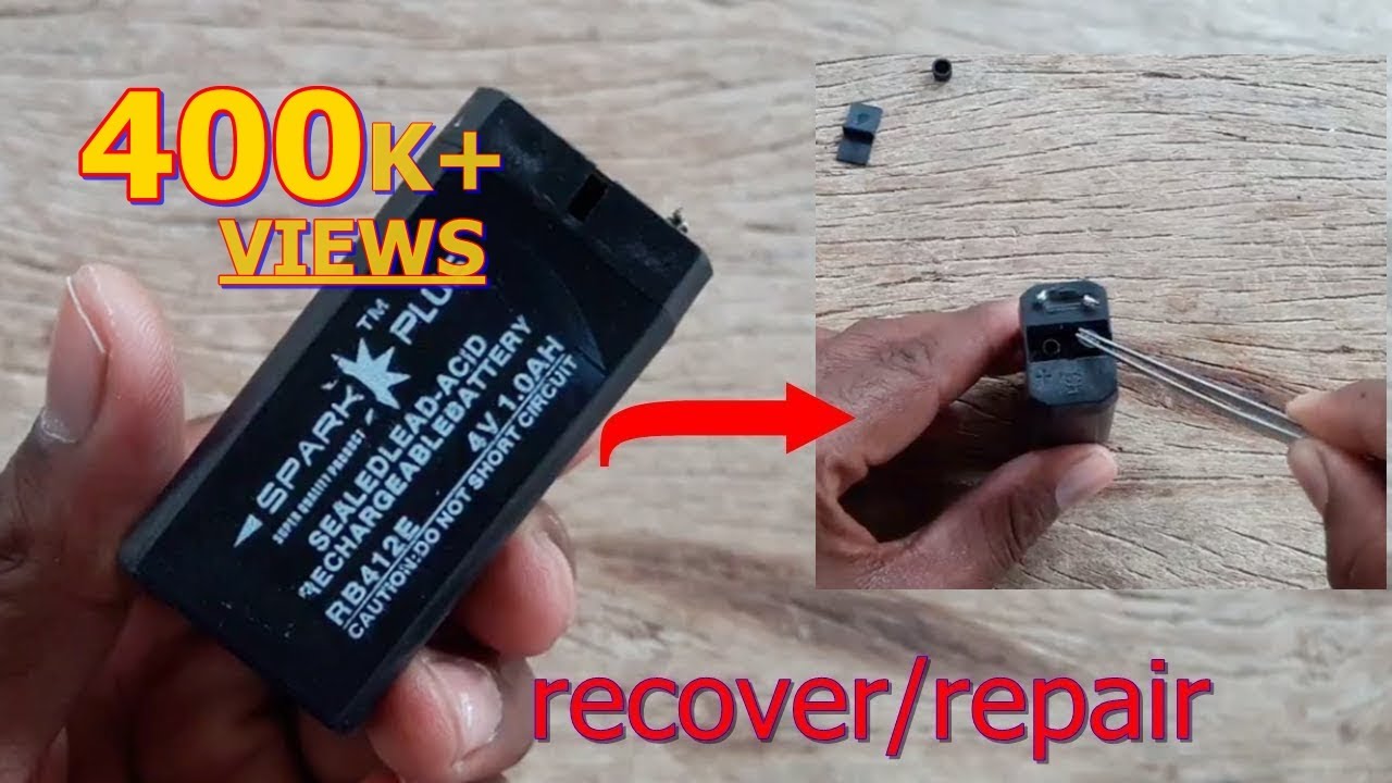 how to recover/repair 4volt lead acid battery - YouTube