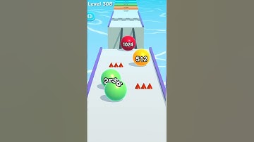 Run ball 2048 Gameplay (ios Android)  #runball #gameplay #1 all levels #1k  #short