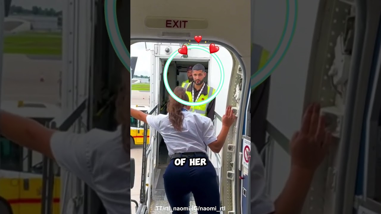 The man fell in love with the cabin attendant 🤗❤ 