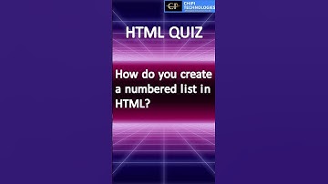 Hoe maak je een genummerde lijst in HTML met de ol-tag? | HTML-quiz/interviewvraag | ChiPi Techno...