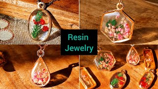 How to make resin jewellery for beginners/tricks of making dry flower/#epoxyresin #resinjewelry