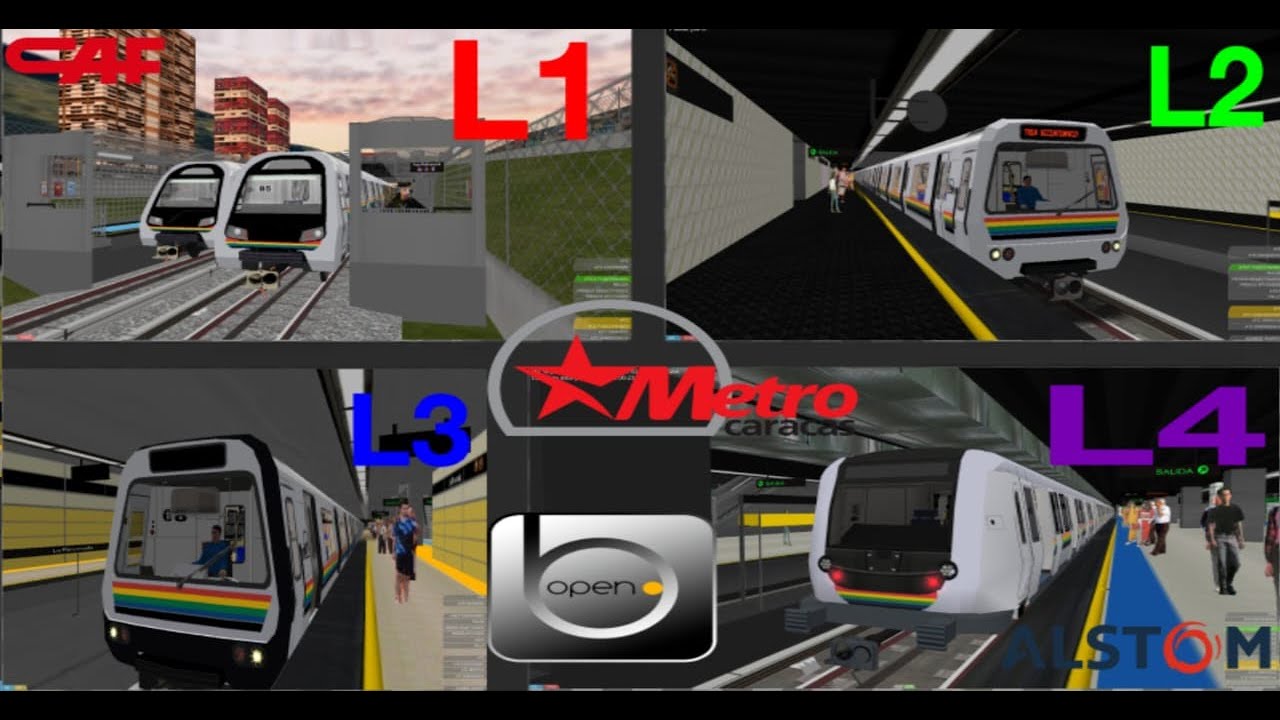 Recopilacion De trenes Renovados En Linea 1,2,3 y 4 en openbve