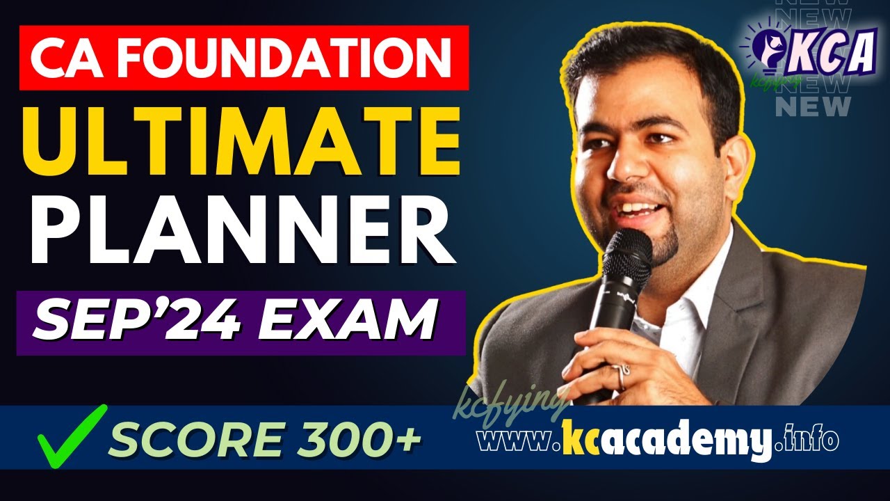 How to Clear CA Foundation Sep'24 Exam in 30 Days? Best Study Planner # ...