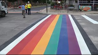 LGBTQ+ community rallies in support of San Antonio's fight to keep rainbow crosswalk