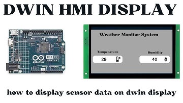 #3 DWIN HMI TOUCH Display with Arduino - Sending DHT22 sensor data to variable display