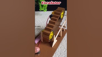 Escalator mechanism with * DC motor  #creativity #automobile #lifeisbutadream #dcmotor #experiment