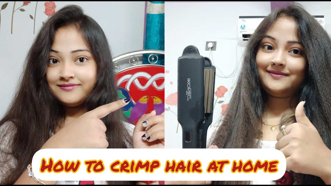 How To Crimp Hair।। With A Crimper Iron।। আমি আমার চুলকে কিভাবে বাড়িতে