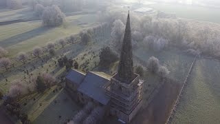 St Mary's Church, Marston on Dove - Testing DJI Phantom 3