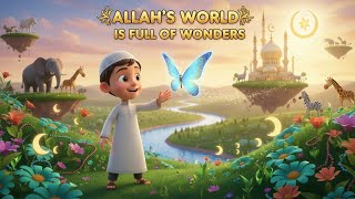 Allah’s World Is Full of Wonders🌈 | Islamic Kids Song Without Music | Kids Nasheed #islamickids 