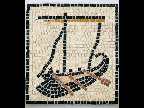Last steps: Gluying and Grouting a mosaic: the "Jesus Boat of Galilee".