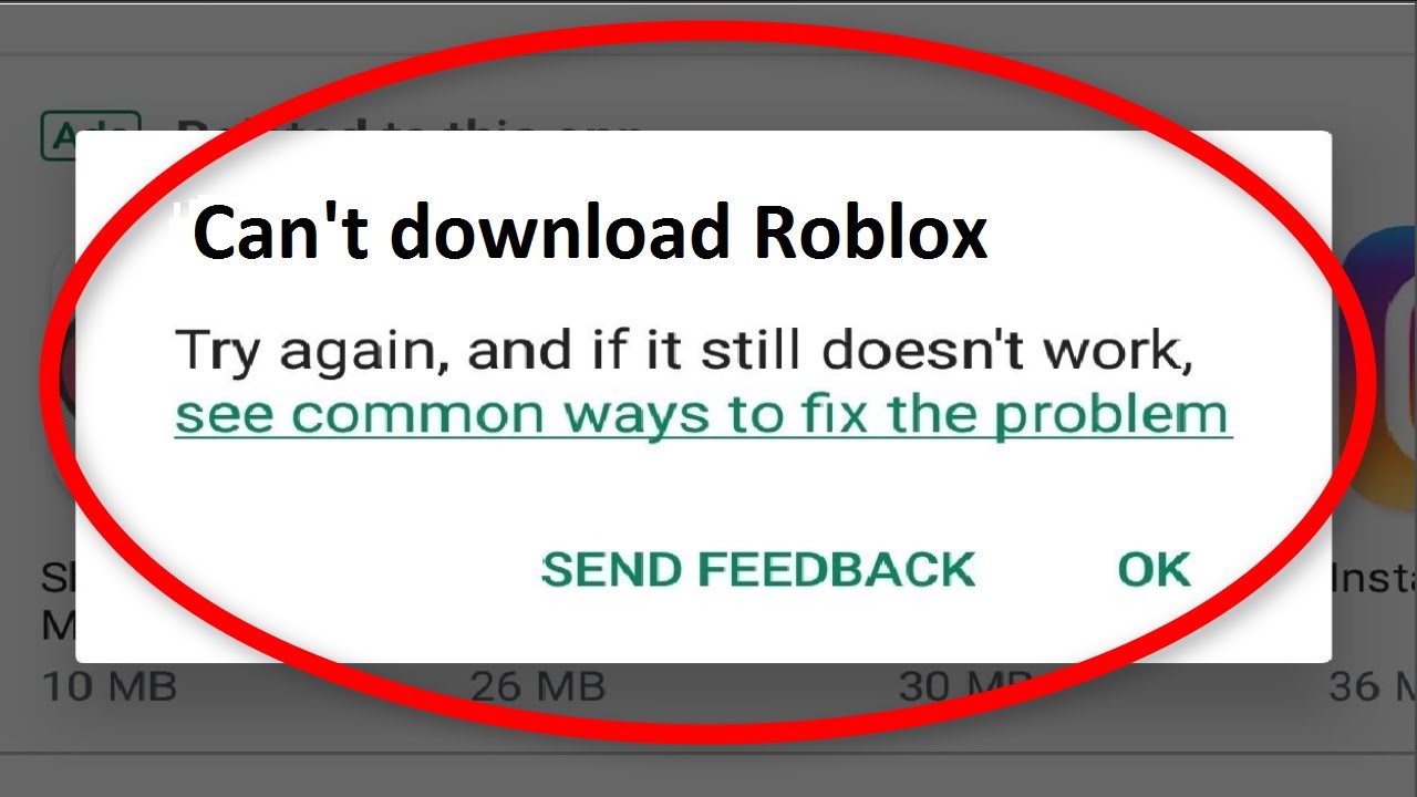 How To Fix Can T Download Roblox Error On Google Playstore Android