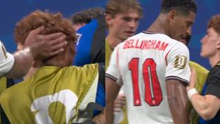 Jude Bellingham slaps Valentín Barco on head vs England vs Argentina after Full Time Whistle