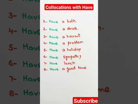 Collocations with Have