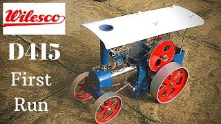 WILESCO D415 Steam Tractor kit. VERY FIRST LIVE STEAM RUN