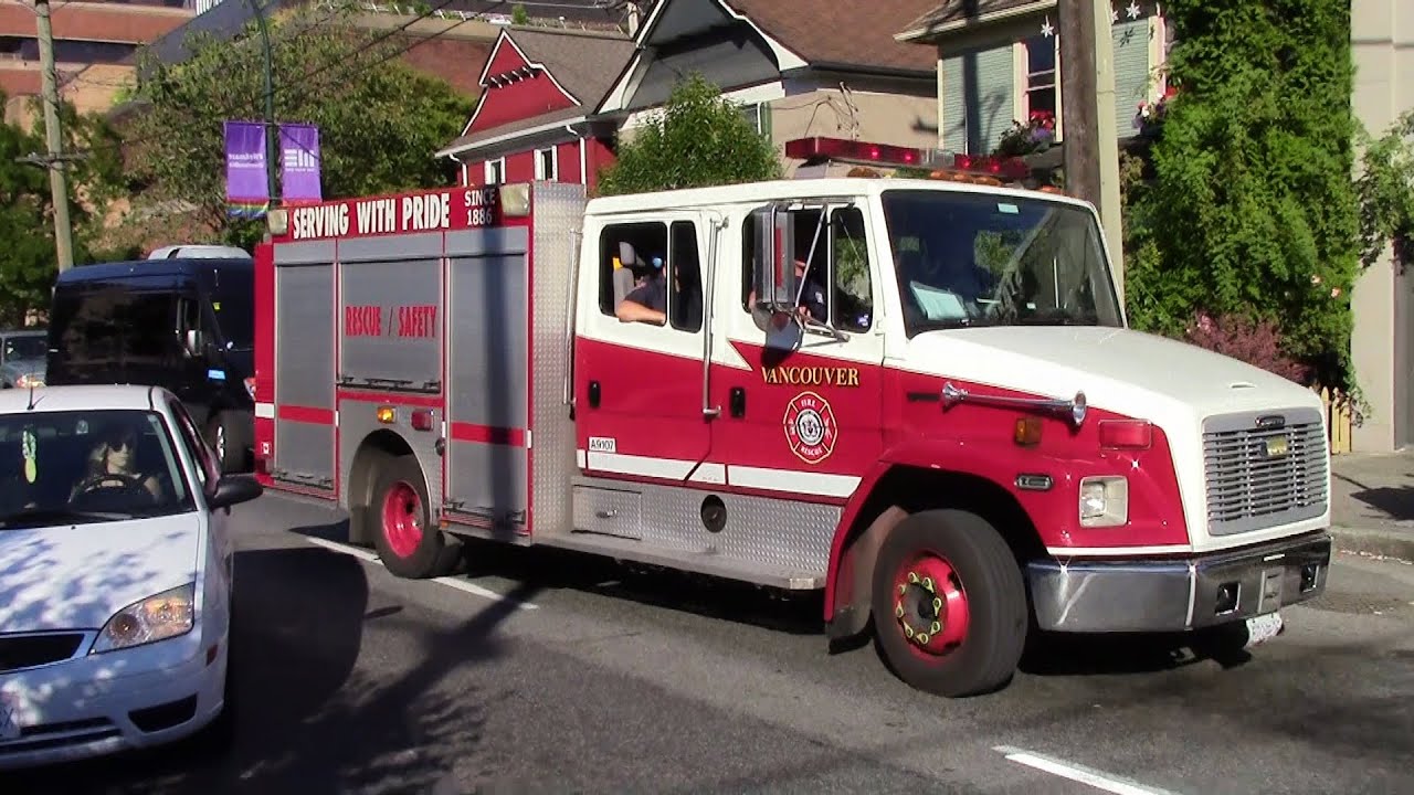 Vancouver Fire Rescue 7 (Spare) Responding - YouTube