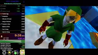 OoT All Songs (RBA) Speedrun in 56:08
Far from a great run. Failed like a thousand HESSs and got caught by guards. Will push further, I think...
VOD with chat replay: https://www.twitch.tv/videos/2657654056
Watch live at https://www.twitch.tv/nico_speedsub OoT All Songs (RBA) Speedrun in 56:08