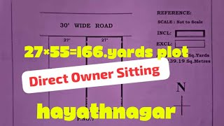 27×55=166.yards || North facing || Hayathnagar || More details call, 9490306062