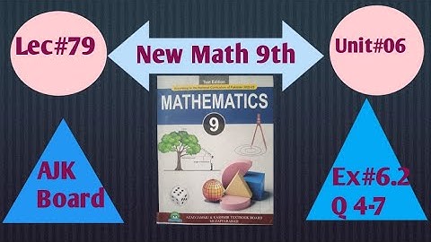 "Class 9th Math AJK Board Unit 6 Ex 6.2 Q 4-7 2025 Finding unknowns in the solving right triangle
