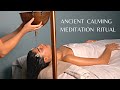 Asmr anxiety release shirodara meditation massage ritual  breathwork to calm body
