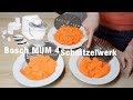 Bosch MUM 4 Schnitzelwerk | Schnitzelwerk Challenge | Welche Veggi-Scheibe wofür?