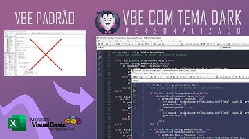 Como mudar a cor de fundo do Editor VBA com temas escuros personalizados e alterar as cores do texto